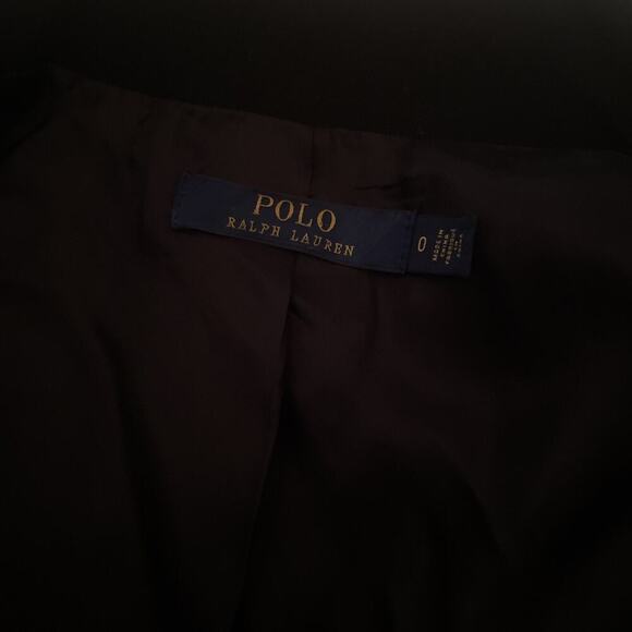 Ralph Lauren Tuxedo Jumpsuit Black Wool Long Sleeve 0 Straight Leg Silk Lapels - Picture 11 of 12